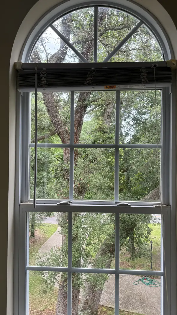 After interior window cleaning with a clearer view through the glass