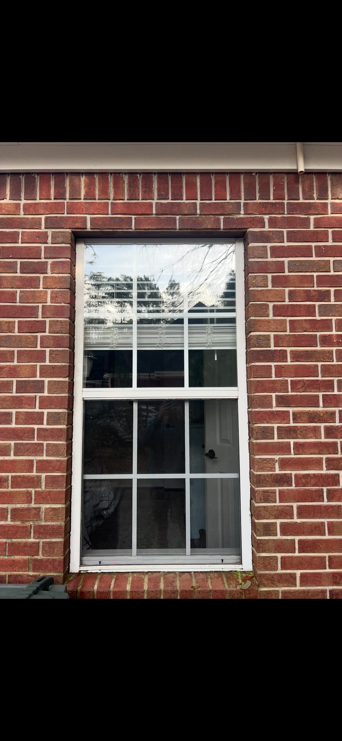 After window washing with clear exterior glass in Pensacola