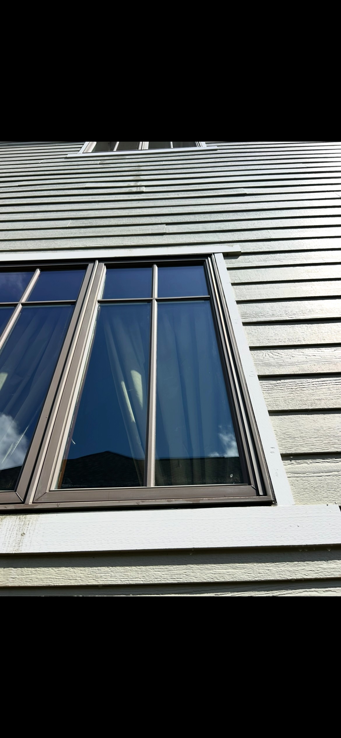Bright clean windows after exterior cleaning
